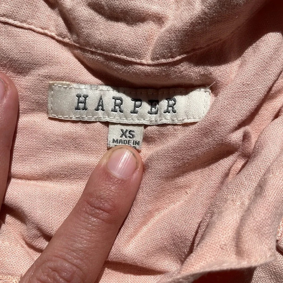 Harper - Linen Blent Split Back Tee - Picture 2 of 3